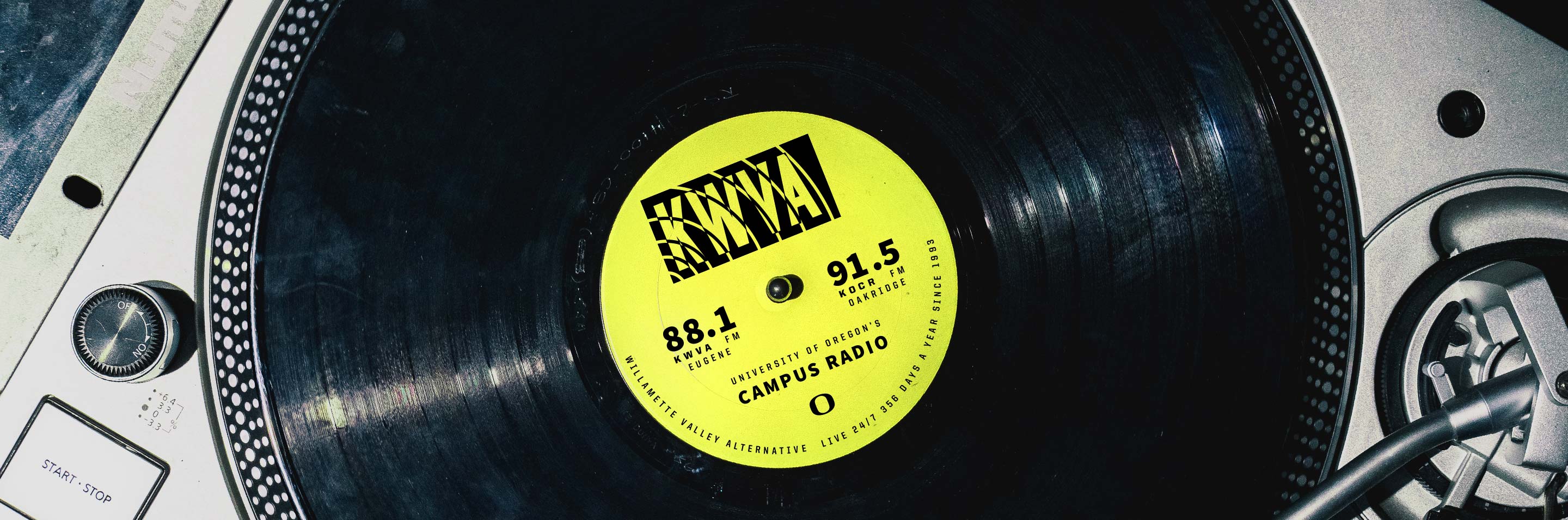 Logo da KWVA Eugene 88.1 FM