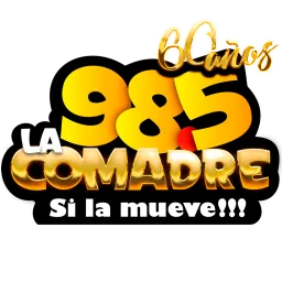 Logo de LA COMADRE 98.5 (Mérida) - 98.5 FM - XHMT-FM - Grupo SIPSE Radio - Mérida, Yucatán