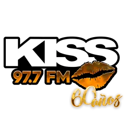 Logo da KISS FM 97.7 (Mérida) - 97.7 FM - XHGL-FM - Grupo SIPSE Radio - Mérida, Yucatán