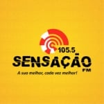 Logo de Sensação FM 105.5 Mhz (Rio Pomba - MG) (ZYN228)