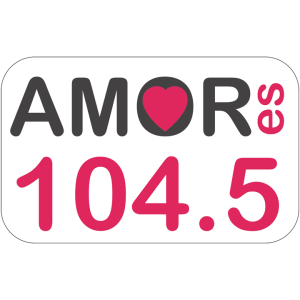 Logo da AMOR ES 104.5 (Aguascalientes) - 104.5 FM - XHDC-FM - Grupo Radiofónico ZER - Aguascalientes, Aguascalientes
